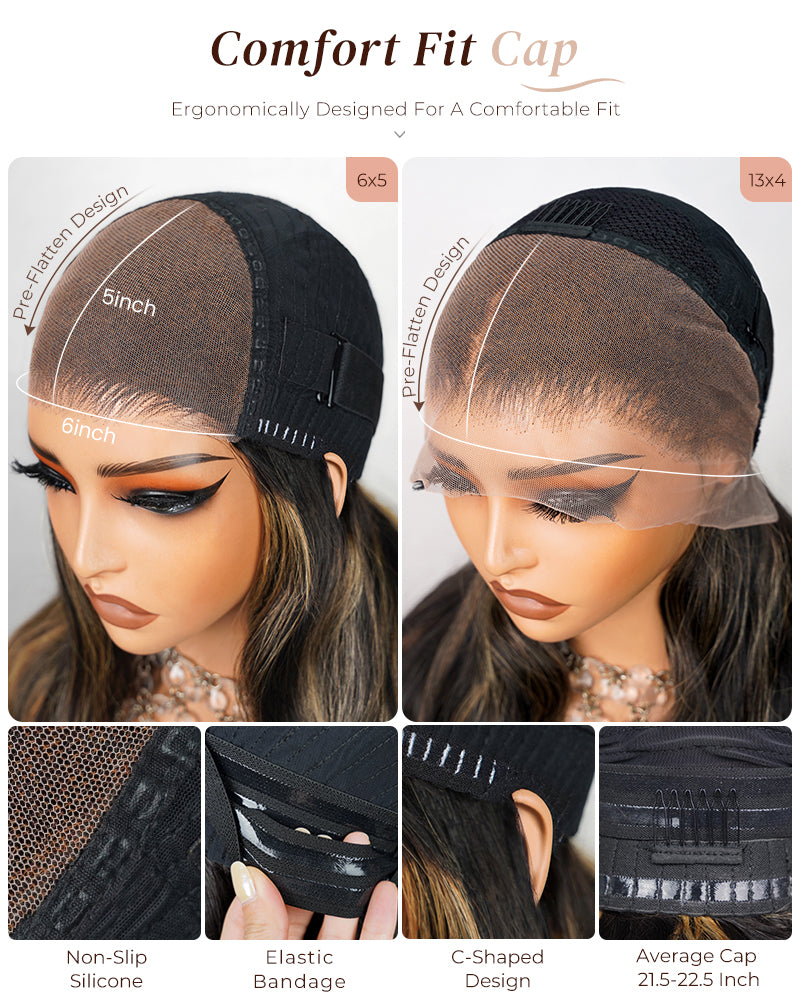 Arabella 6x5 invisible knots Glueless Straight Bob Wig Pre-cut Lace Natural Black Beginner Friendly