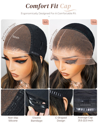 Arabella 6x5 invisible knots Glueless Straight Bob Wig Pre-cut Lace Natural Black Beginner Friendly