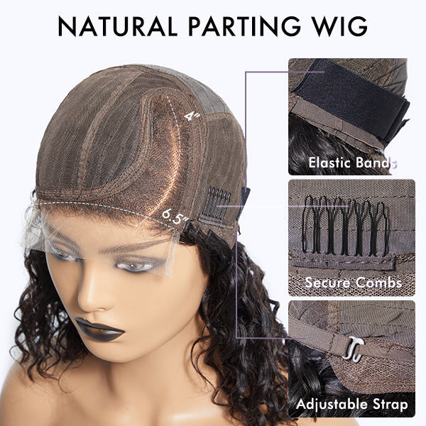 Worth I Boss Vibe Salt & Pepper Layered Bob Glueless Pre-Cut Minimalist Lace Grey Wig
