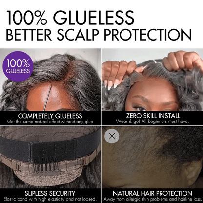 Worth I Salt and Pepper Loose Wave Glueless Minimalist HD Lace Grey Wig