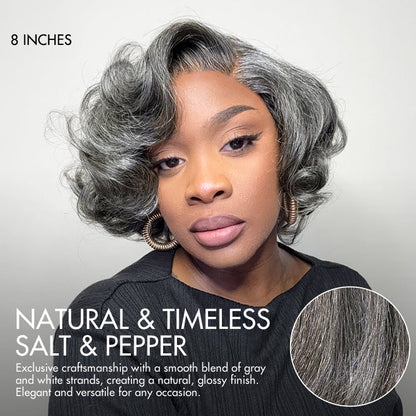 Worth I Salt and Pepper Loose Wave Glueless Minimalist HD Lace Grey Wig