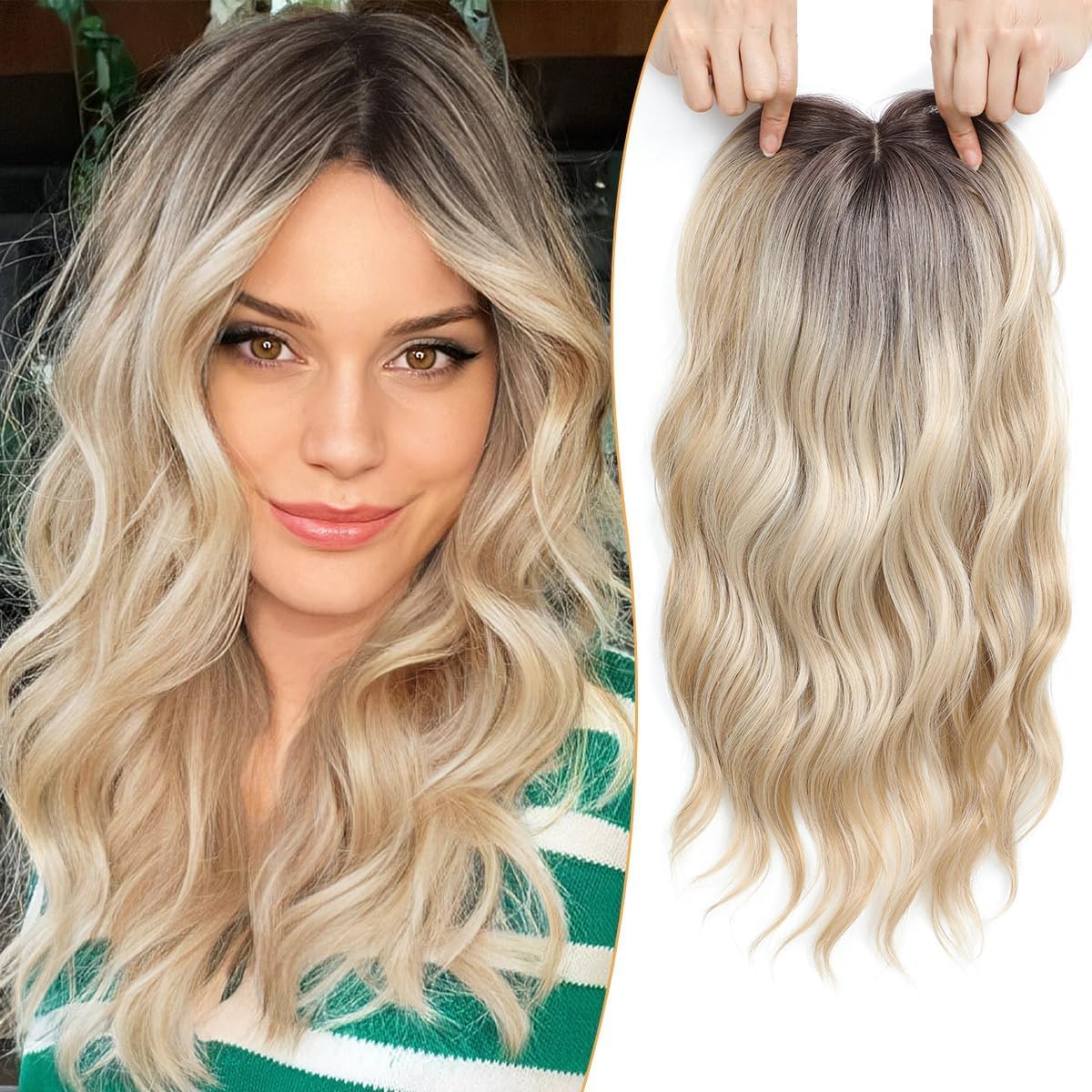 🩷 Final Hours –🌷2026 New Lightweight & Breathable Wavy Hair Topper