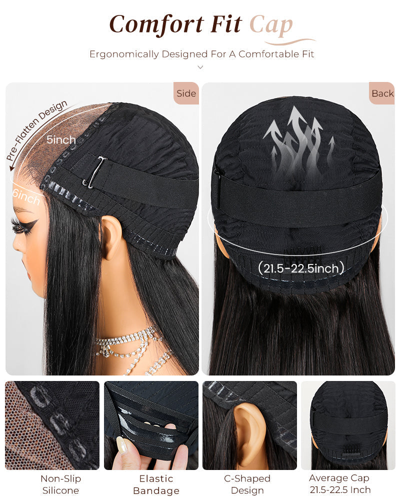 Arabella 13x6/6x5 Glueless Wig Dark Plum Body Wave Wig Invisible Knots Realistic Hairline
