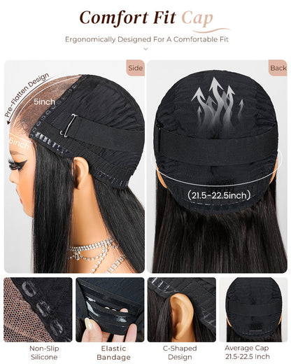 Arabella 13x6/6x5 Glueless Wig Dark Plum Body Wave Wig Invisible Knots Realistic Hairline