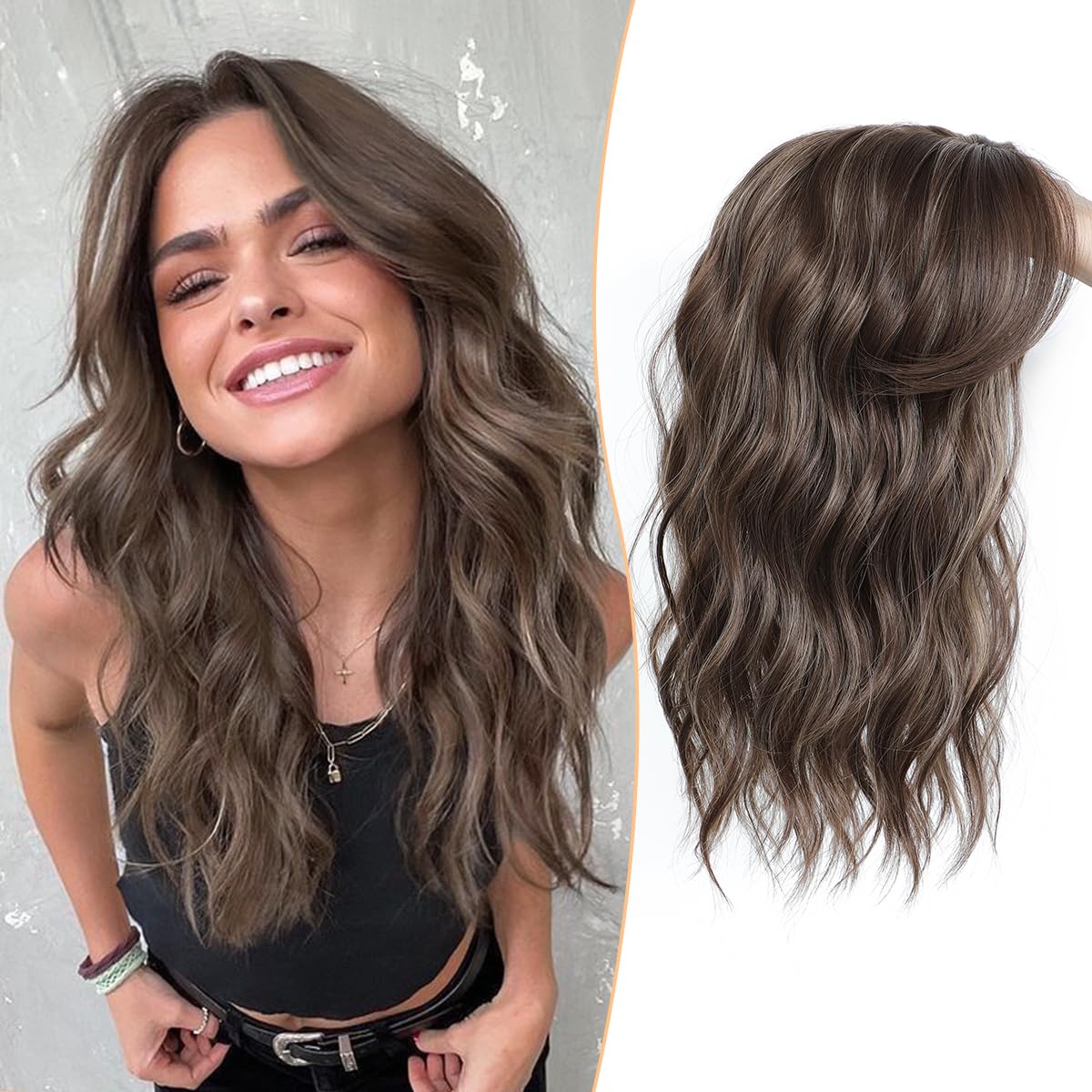 🩷 Final Hours –🌷2026 New Lightweight & Breathable Wavy Hair Topper