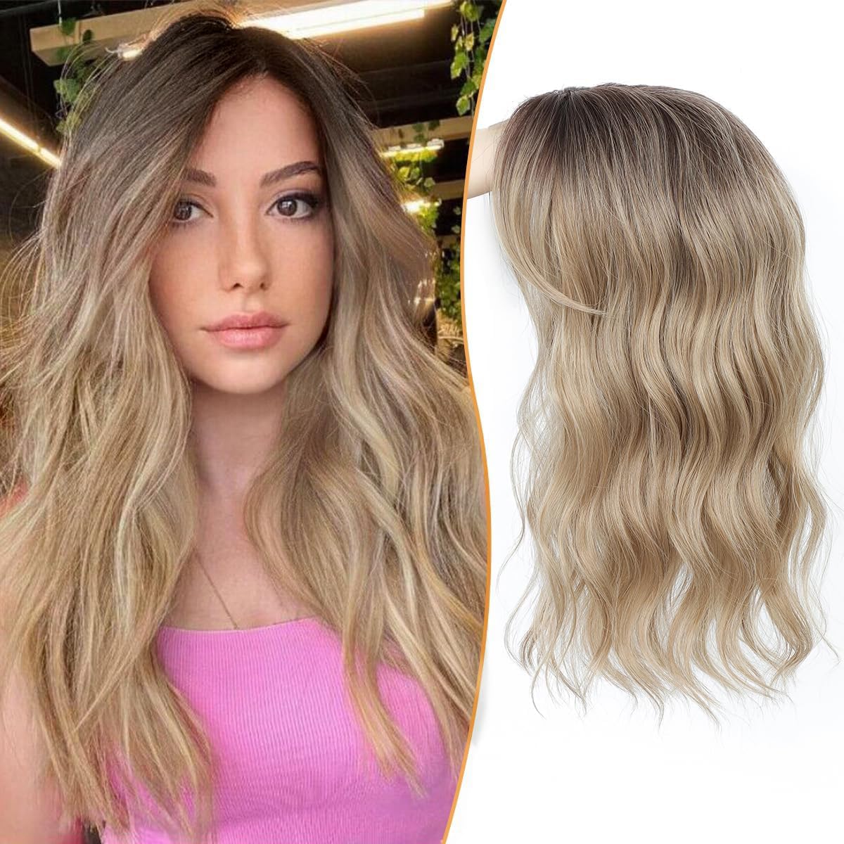 🩷 Final Hours –🌷2026 New Lightweight & Breathable Wavy Hair Topper