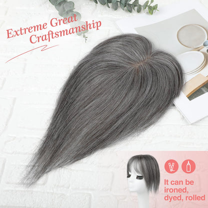 2.5"x3.5" Silk Effect 100% Human Hair Topper for Women
