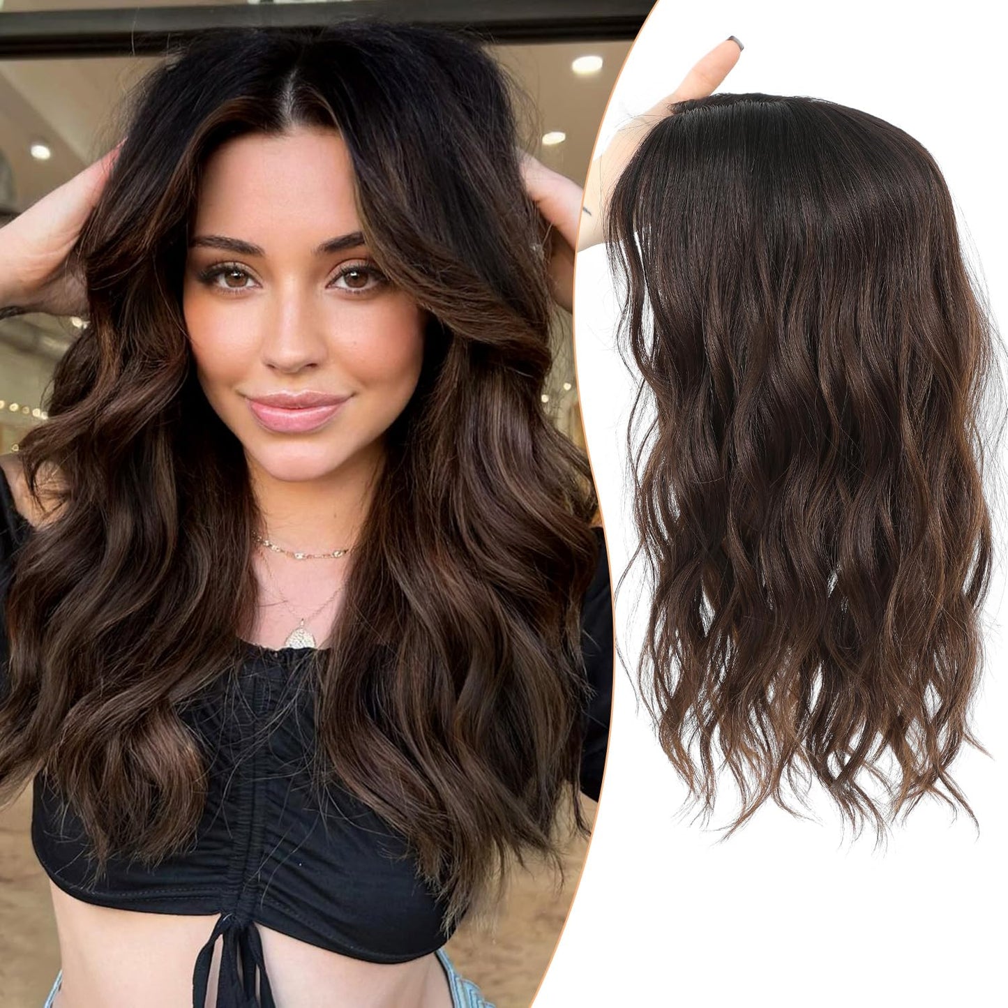 🩷 Final Hours –🌷2026 New Lightweight & Breathable Wavy Hair Topper