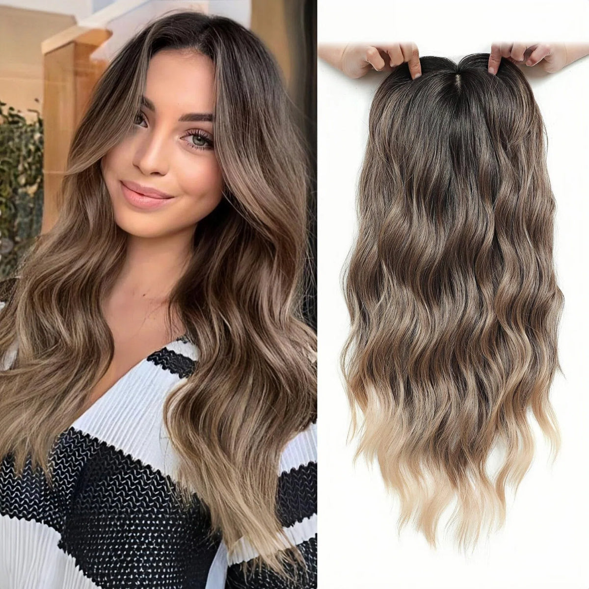 🩷 Final Hours –🌷2026 New Lightweight & Breathable Wavy Hair Topper