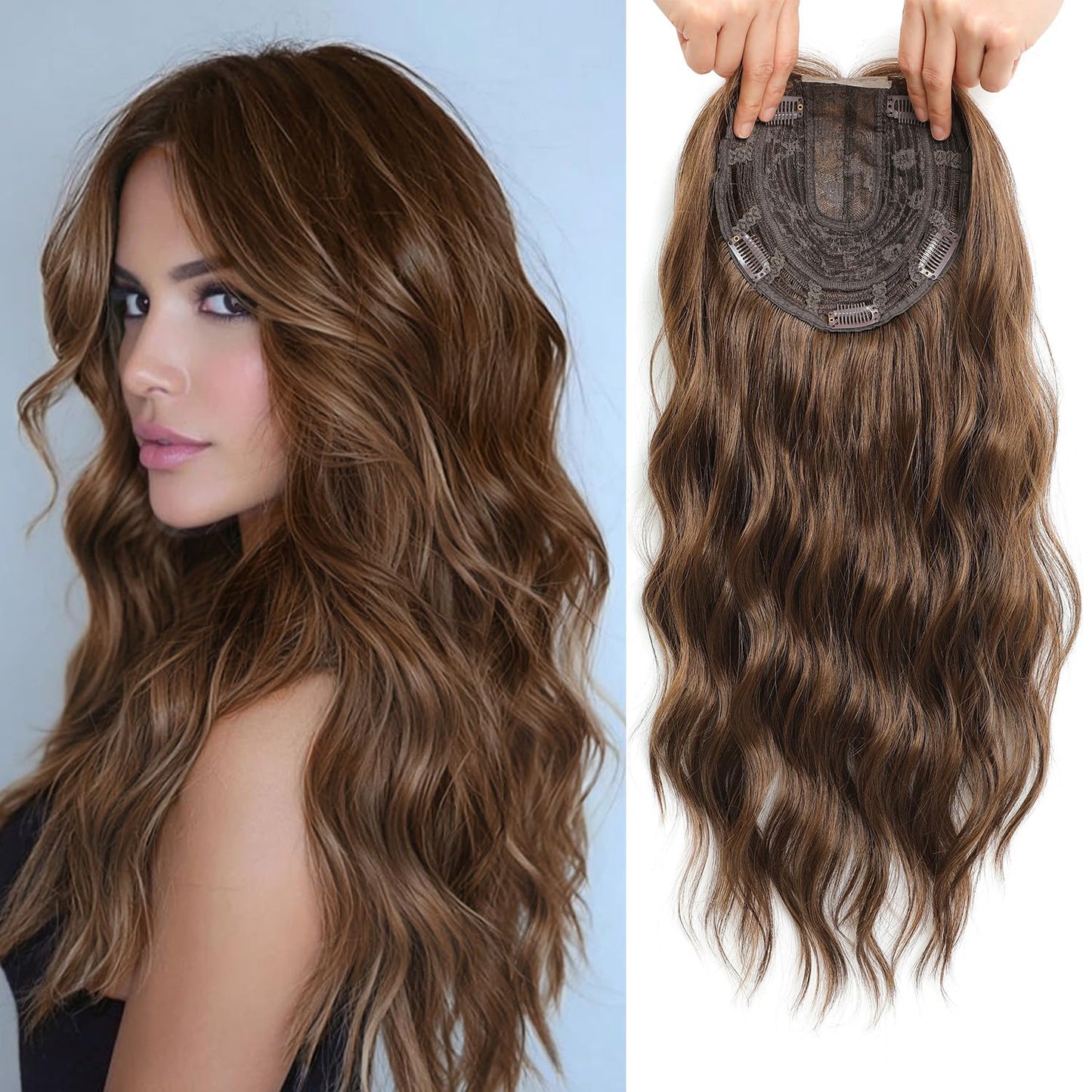 🩷 Final Hours –🌷2026 New Lightweight & Breathable Wavy Hair Topper