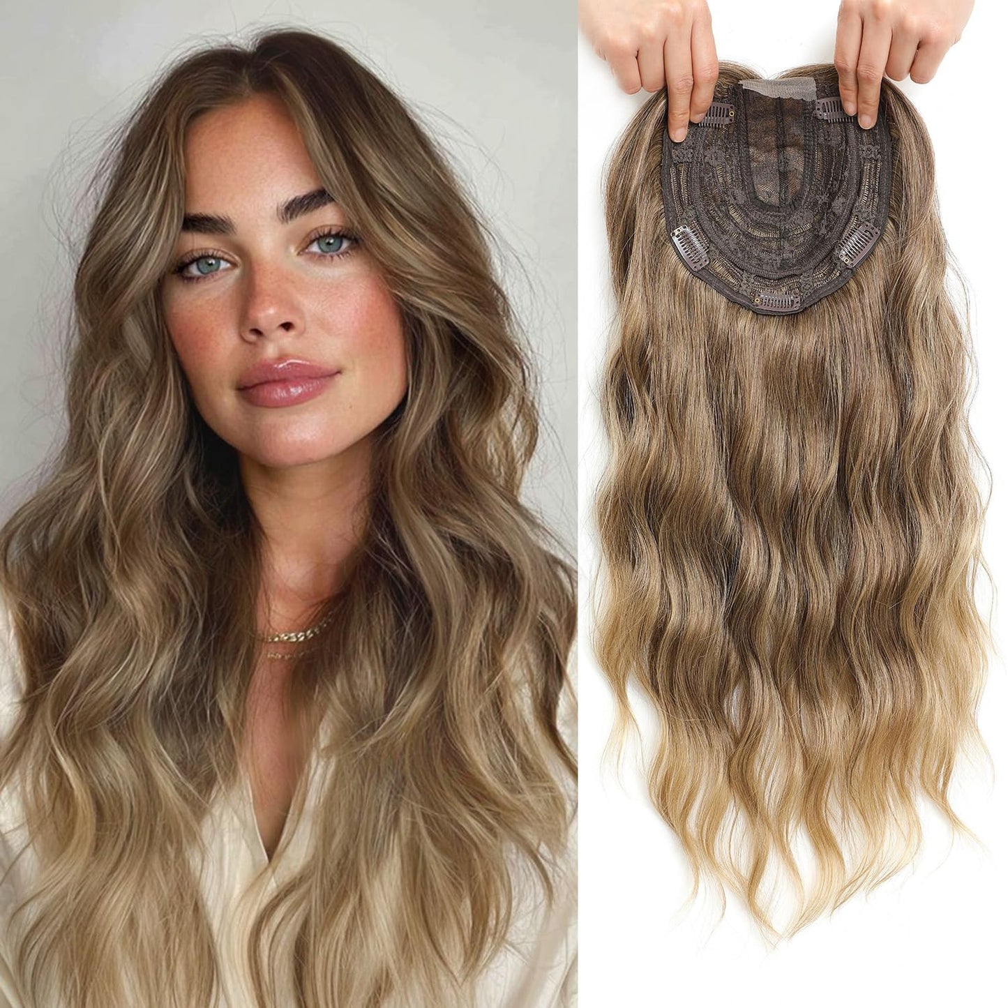 🩷 Final Hours –🌷2026 New Lightweight & Breathable Wavy Hair Topper