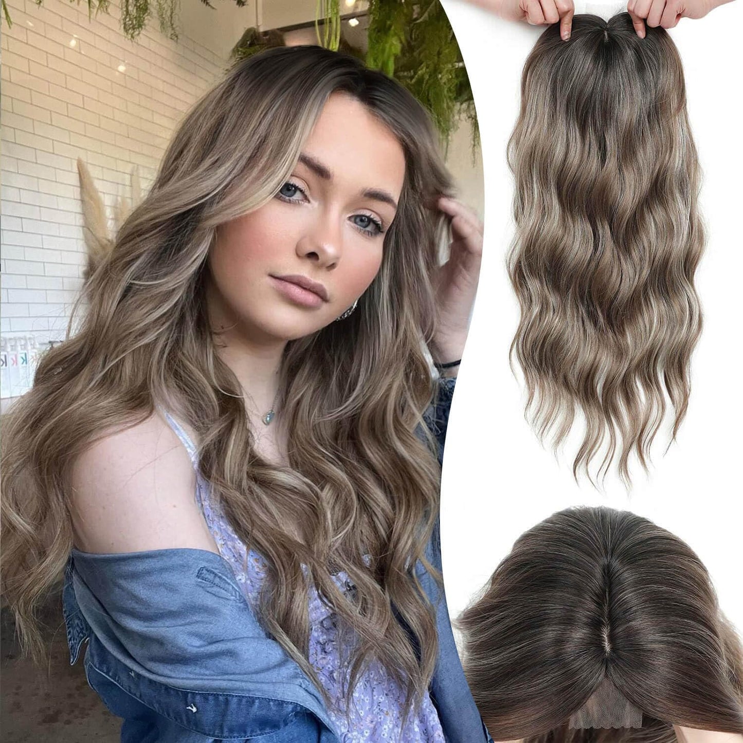 🩷 Final Hours –🌷2026 New Lightweight & Breathable Wavy Hair Topper