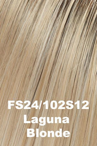FS24/102S12 | Laguna Blonde | Light Ash Blonde with Pure White Natural Bold Highlights - shaded with light gold brown