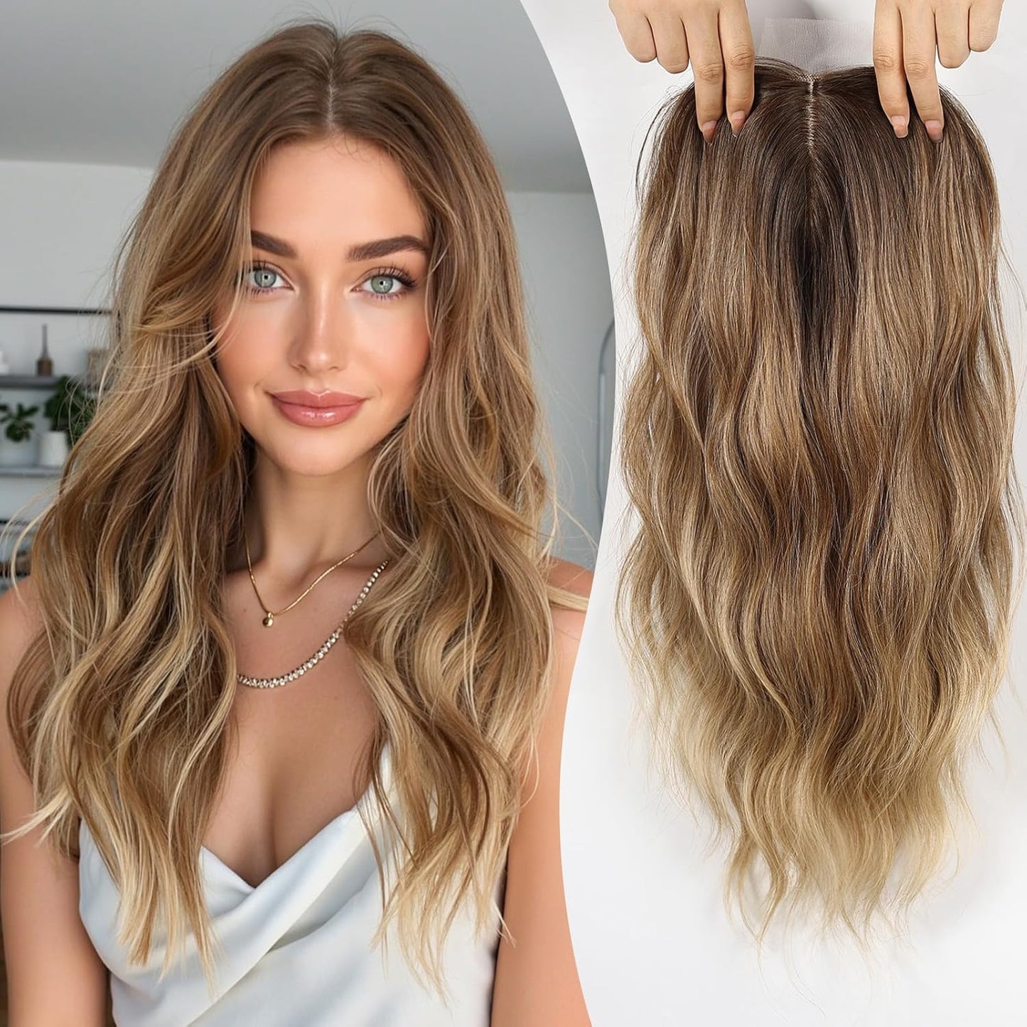 🩷 Final Hours –🌷2026 New Lightweight & Breathable Wavy Hair Topper