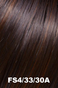 FS4/33/30A | Midnight Cocoa | Dk Brown - Med Red - Med Natural Red Blonde/Brown Blend w/Med Natural Red Blonde/Brown Blend Bold Highlights
